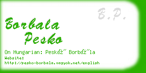 borbala pesko business card